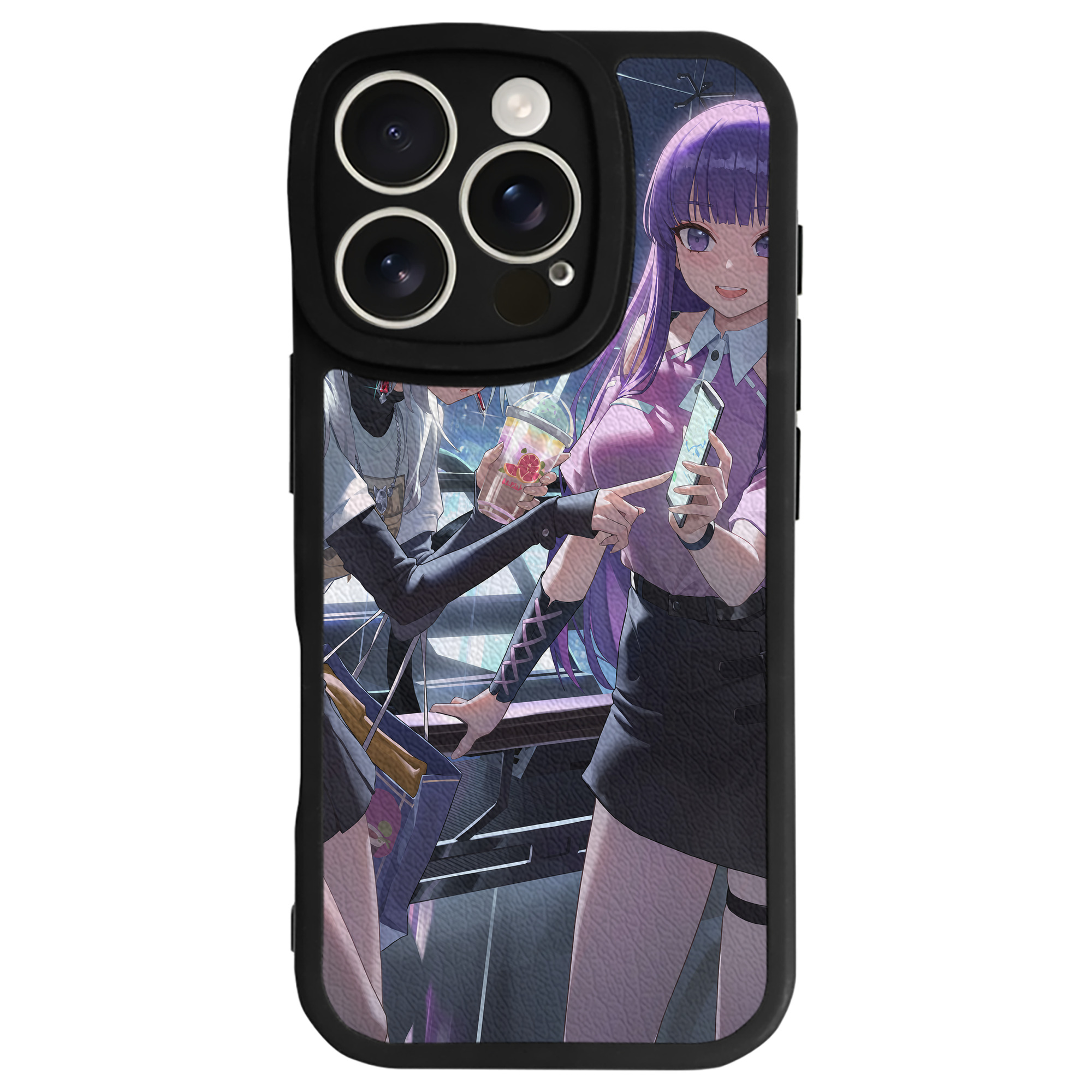（画像用） 葬送のフリーレン Frieren 【iPhone 16シリーズ対応】シリコンスマホケース（レザー調） 材質：シリコン